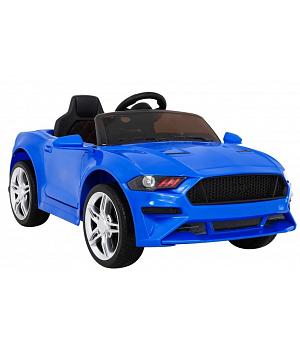 Coche GTSport de batería para niños, 12V, RC, azul, Ruedas goma, asiento cuero, INDA551-RA-BBH-718A
